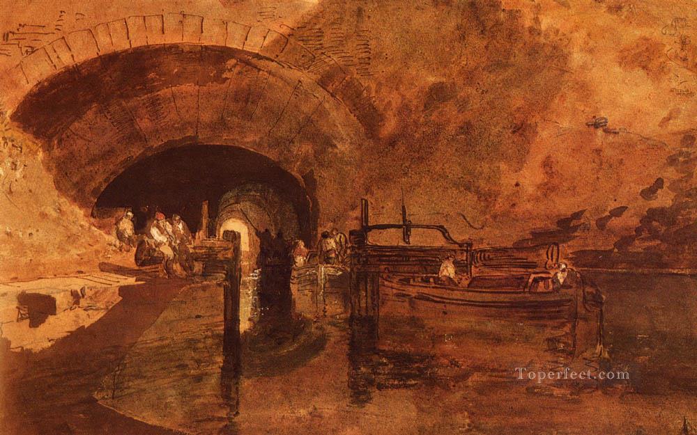 A Canal Tunnel Near Leeds Romantic Turner Oil Paintings